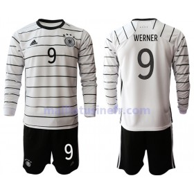 Maillot de Foot Allemagne Timo Werner 9 Domicile UEFA EURO 2020 Manches Longues - Enfant